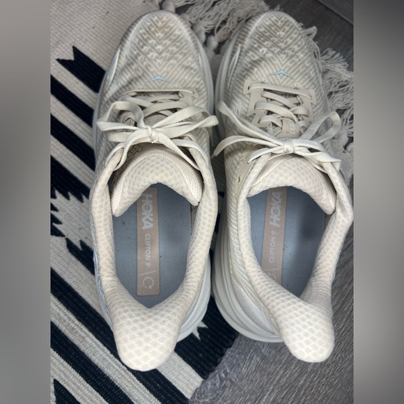 HOKA ONE ONE® Clifton 9 Running Shoe Beige 9.5D - Picture 7 of 10